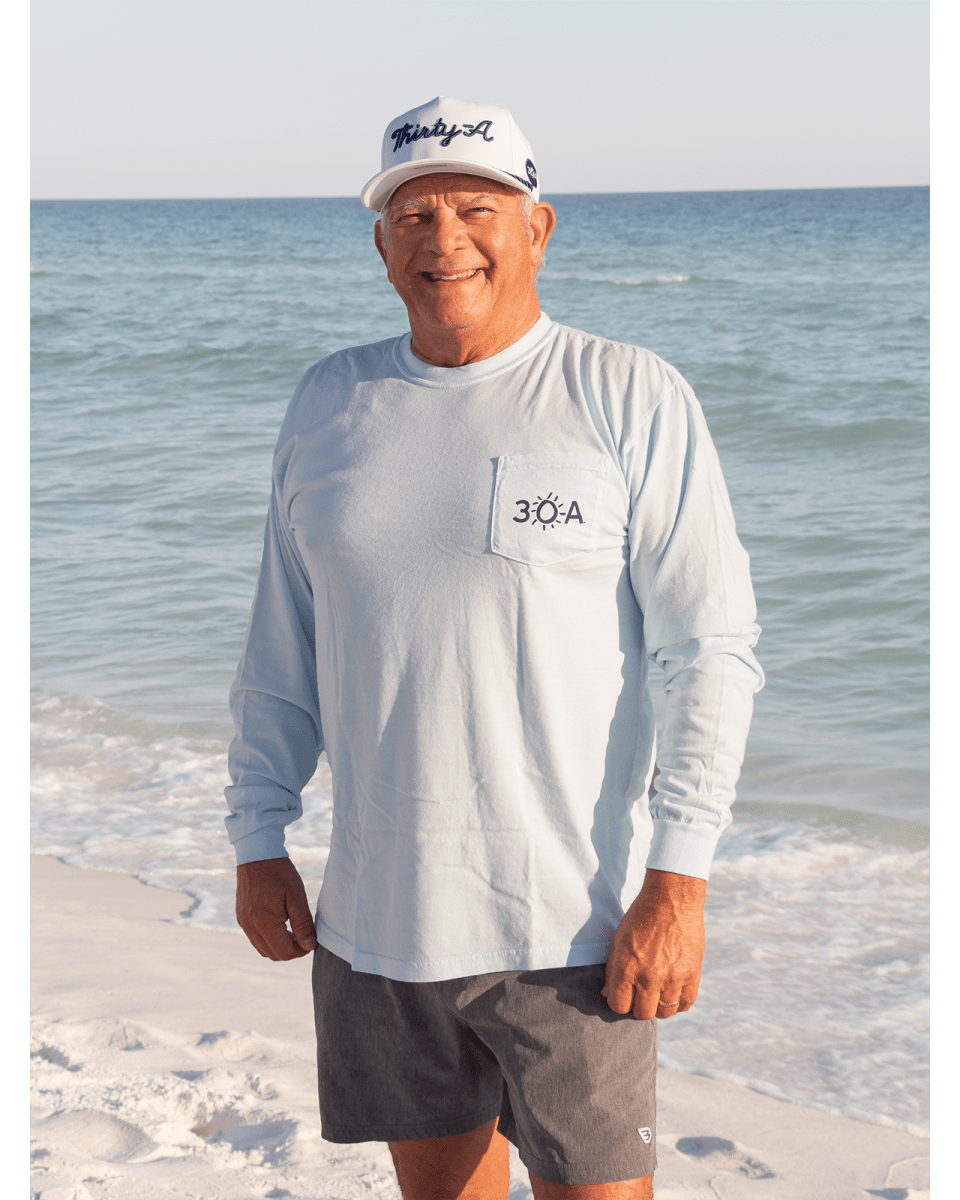 30A Logo Pocket Long Sleeve T-shirt - 30A Gear - men tee