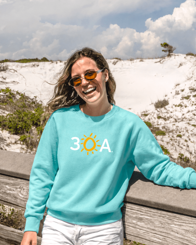 30A Logo Pro Weave Crew - 30A Gear - men fleece