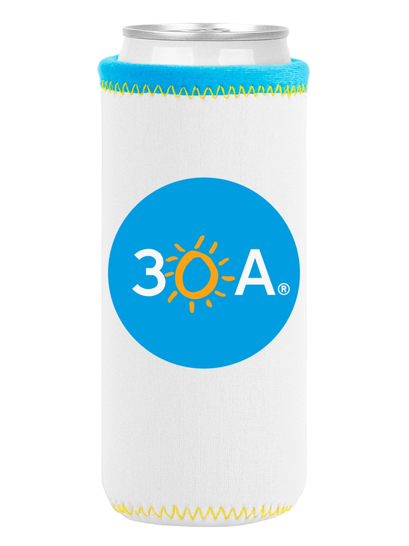 30A Logo Slim Can Cooler - 30A Gear - novelty drinkware