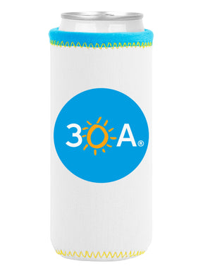 30A Logo Slim Can Cooler - 30A Gear - novelty drinkware