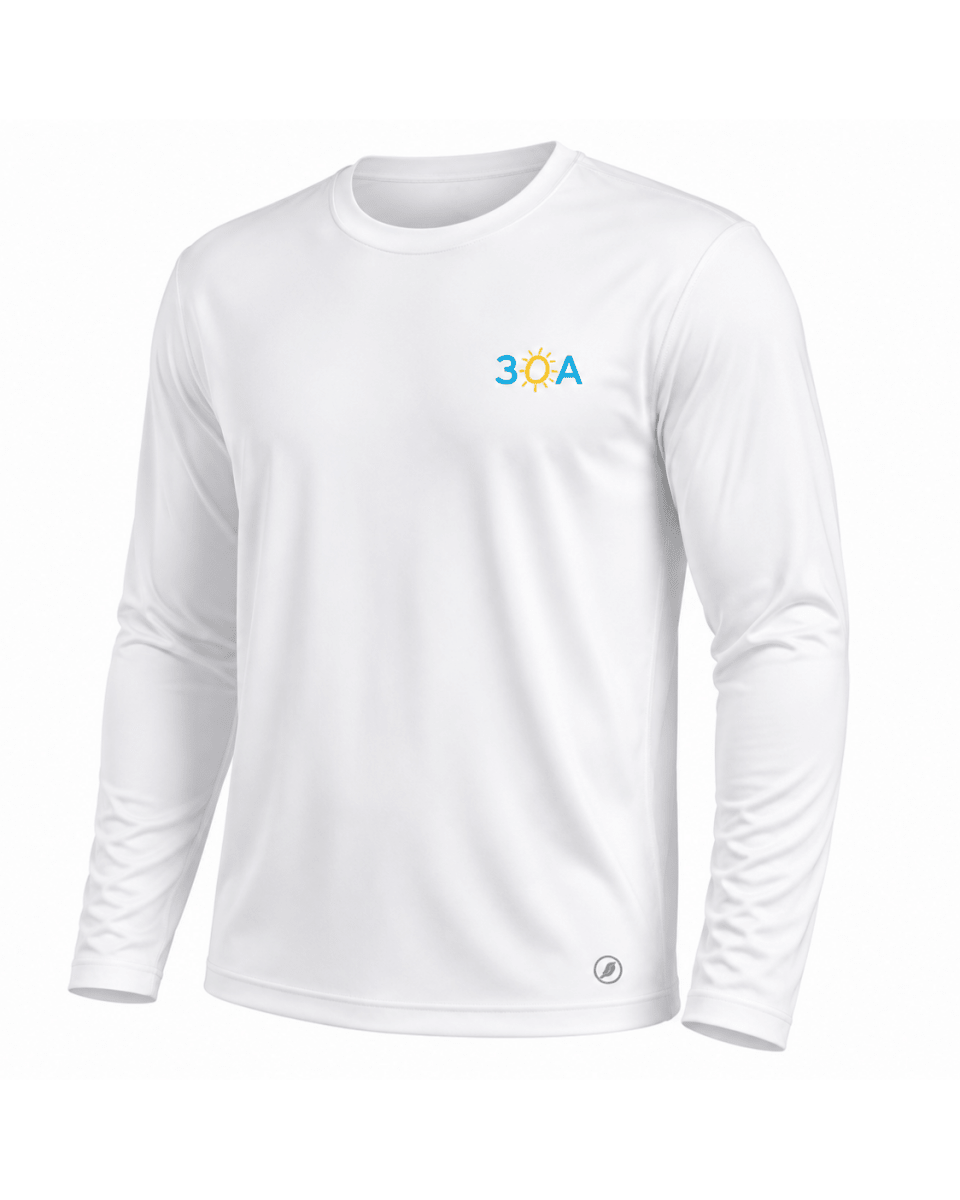 30A Logo Sundial Long Sleeve Crew - 30A Gear - Mens LS Performance