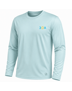 30A Logo Sundial Long Sleeve Crew - 30A Gear - Mens LS Performance