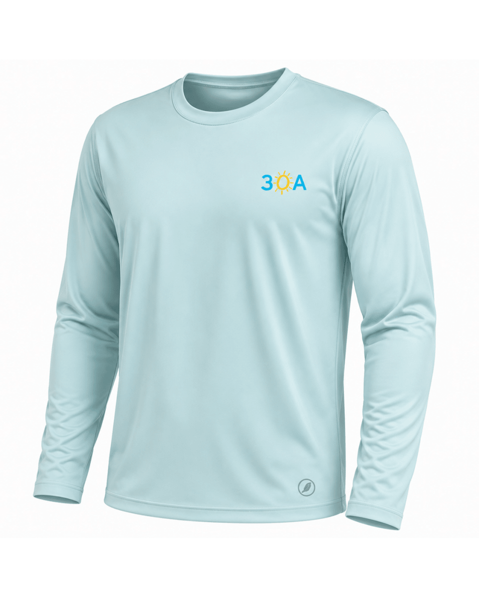 30A Logo Sundial Long Sleeve Crew - 30A Gear - Mens LS Performance