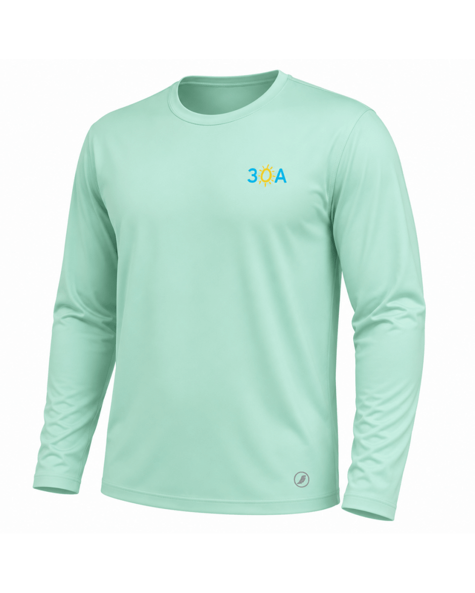 30A Logo Sundial Long Sleeve Crew - 30A Gear - Mens LS Performance