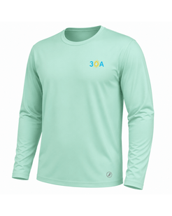 30A Logo Sundial Long Sleeve Crew - 30A Gear - Mens LS Performance