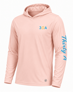 30A Logo Sundial Long Sleeve Hoodie - 30A Gear - Mens LS Performance