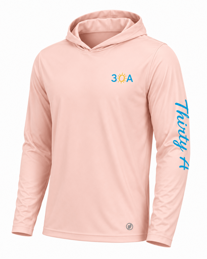 30A Logo Sundial Long Sleeve Hoodie - 30A Gear - Mens LS Performance