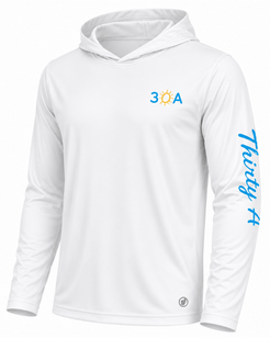 30A Logo Sundial Long Sleeve Hoodie - 30A Gear - Mens LS Performance