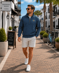 30A Logo Vintage 1/4 Zip - 30A Gear - Mens Fleece