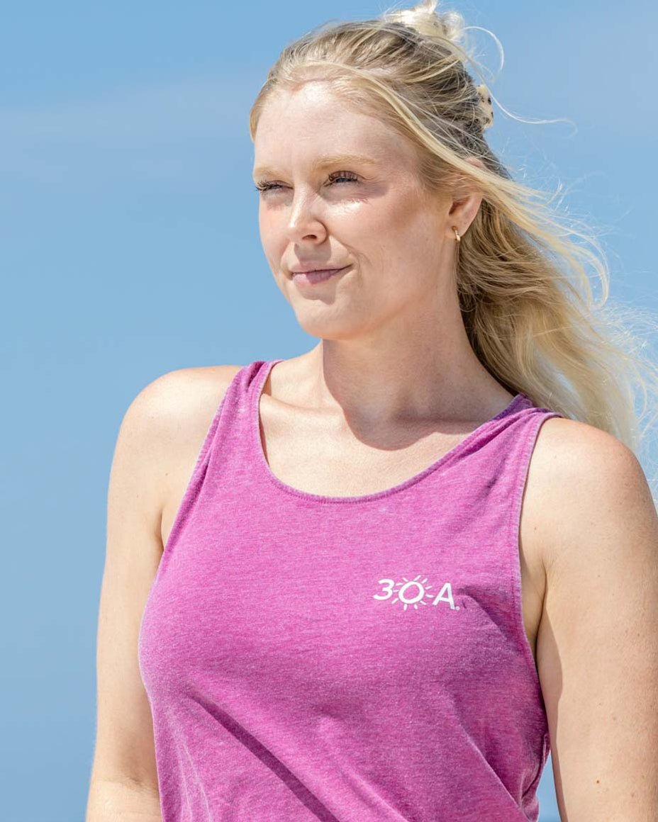 30A Logo W Burnout Racer Tank - 30A Gear - Tank Legacy Racerback