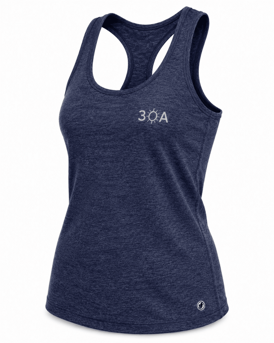 30A Logo W Burnout Racer Tank - 30A Gear - Tank Legacy Racerback