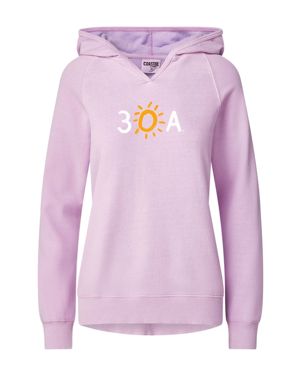 30A Logo W MV Coastal Hoodie - 30A Gear - Ladies Fleece