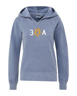 30A Logo W MV Coastal Hoodie - 30A Gear - Ladies Fleece