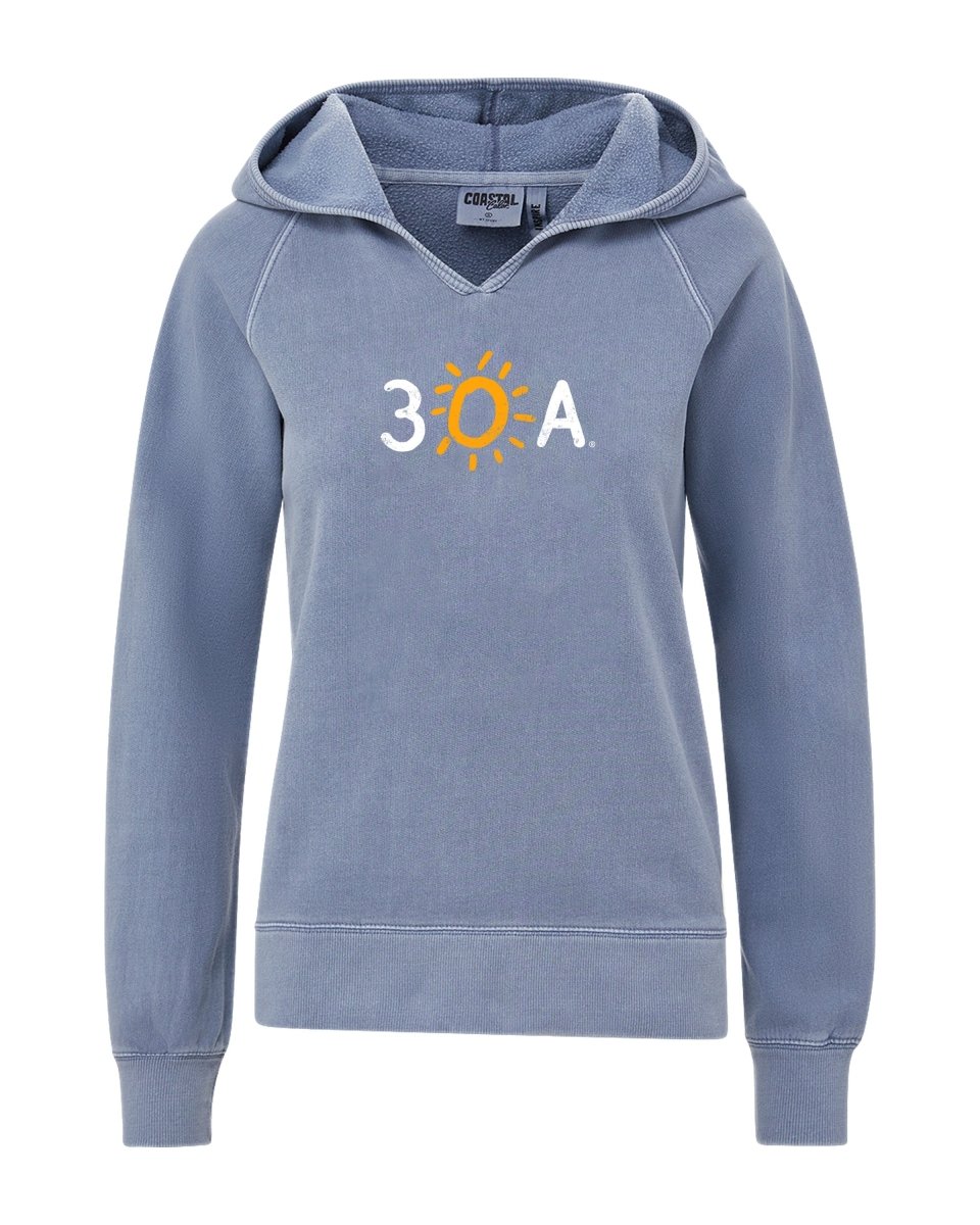 30A Logo W MV Coastal Hoodie - 30A Gear - Ladies Fleece