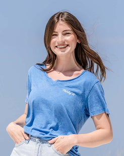 30A Logo W Short Sleeve V Neck - 30A Gear - Ladies Burnout