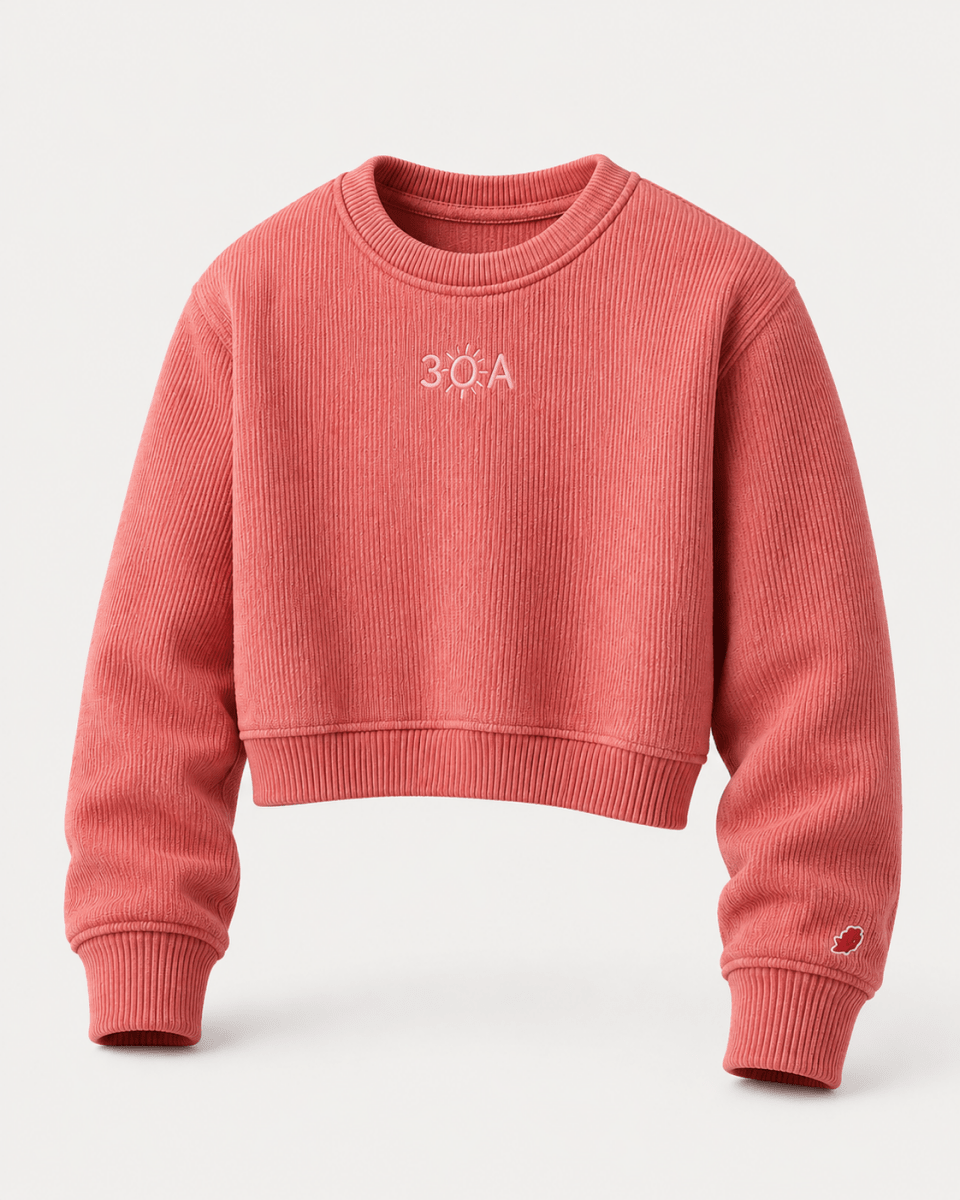 30A Logo W Timber Crop Crew - 30A Gear - women fleece