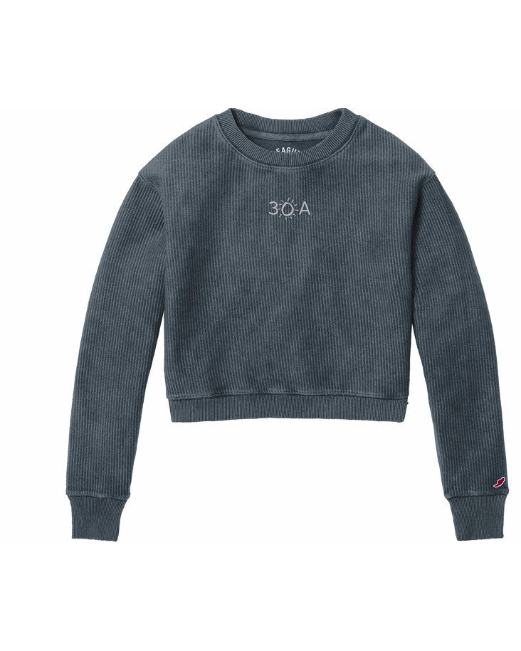 30A Logo W Timber Crop Crew - 30A Gear - women fleece