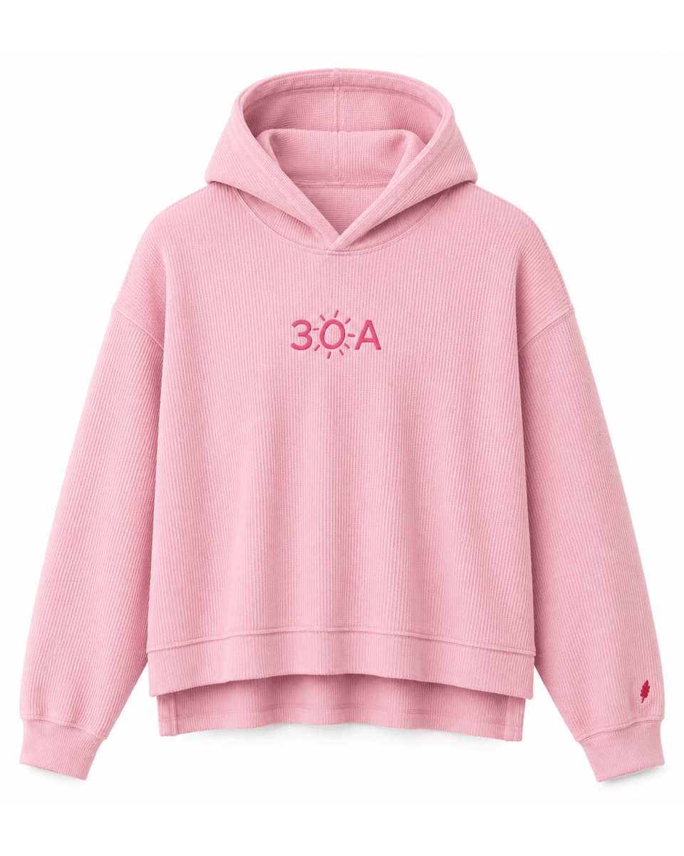 30A Logo W Waffle Hoodie - 30A Gear - Ladies Waffle Hoodie