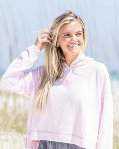 30A Logo W Waffle Hoodie - 30A Gear - Ladies Waffle Hoodie