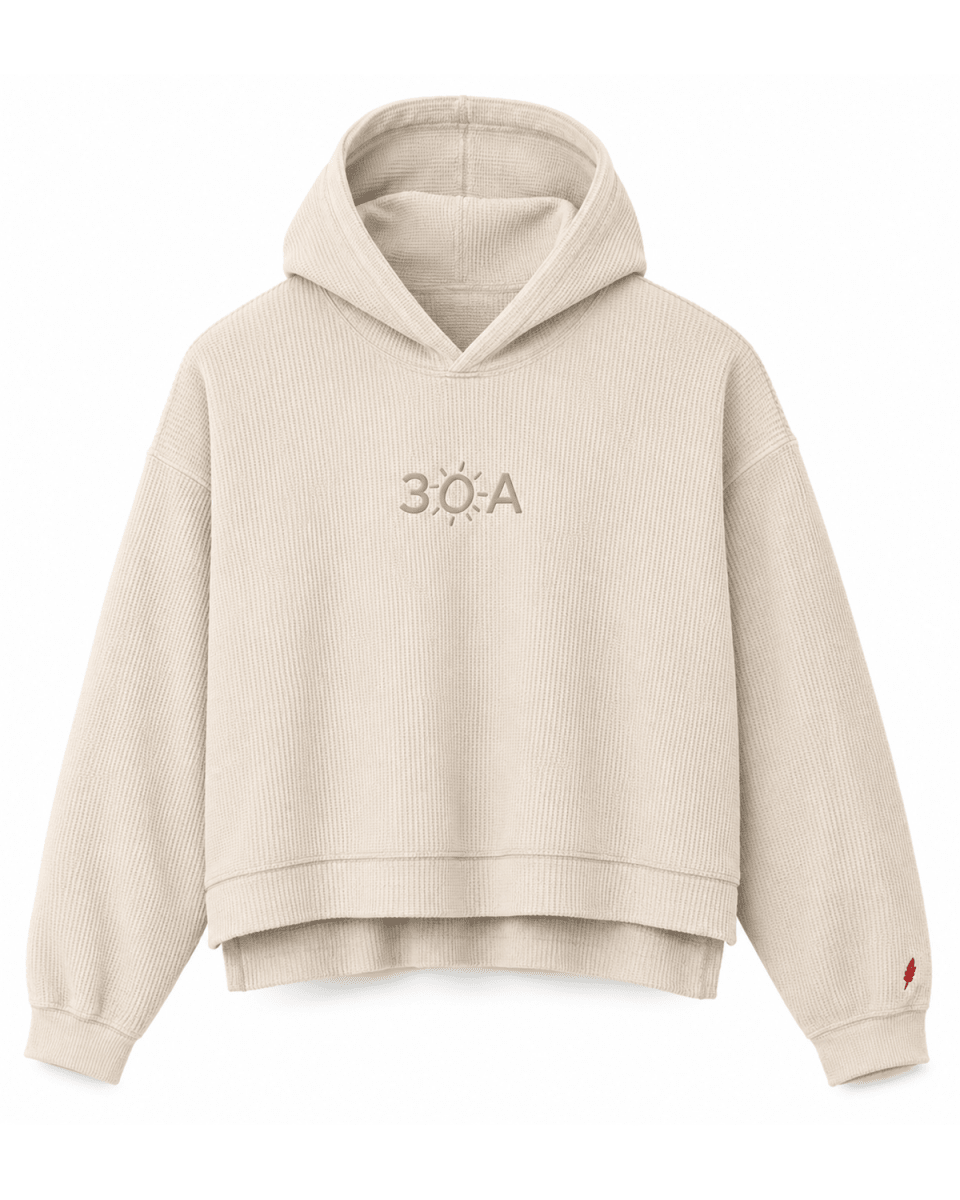 30A Logo W Waffle Hoodie - 30A Gear - Ladies Waffle Hoodie