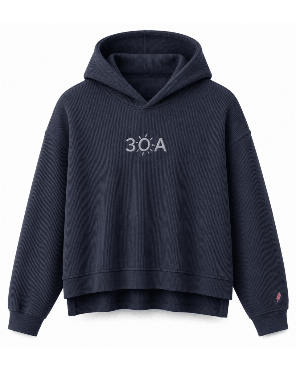 30A Logo W Waffle Hoodie - 30A Gear - Ladies Waffle Hoodie