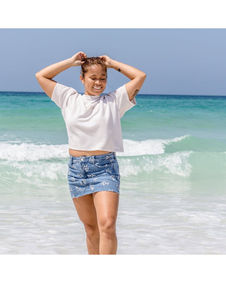 30A Logo W Waffle Short Sleeve Midi - 30A Gear - Ladies Waffle