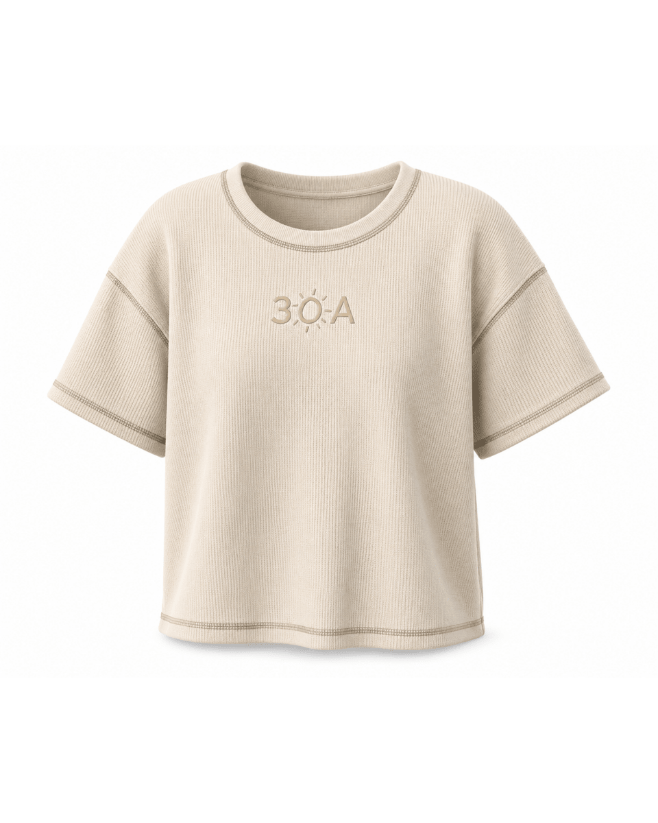30A Logo W Waffle Short Sleeve Midi - 30A Gear - Ladies Waffle