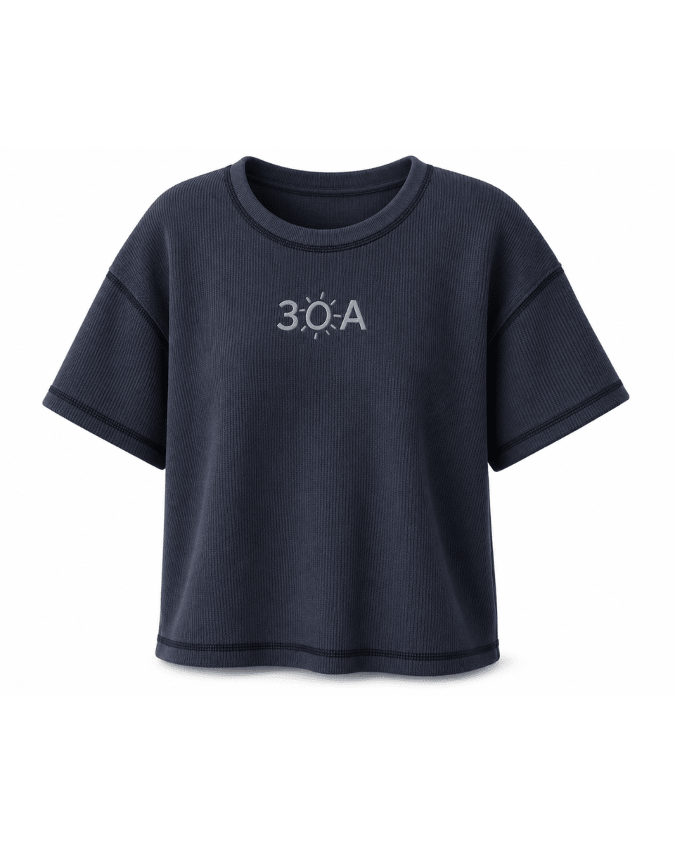 30A Logo W Waffle Short Sleeve Midi - 30A Gear - Ladies Waffle