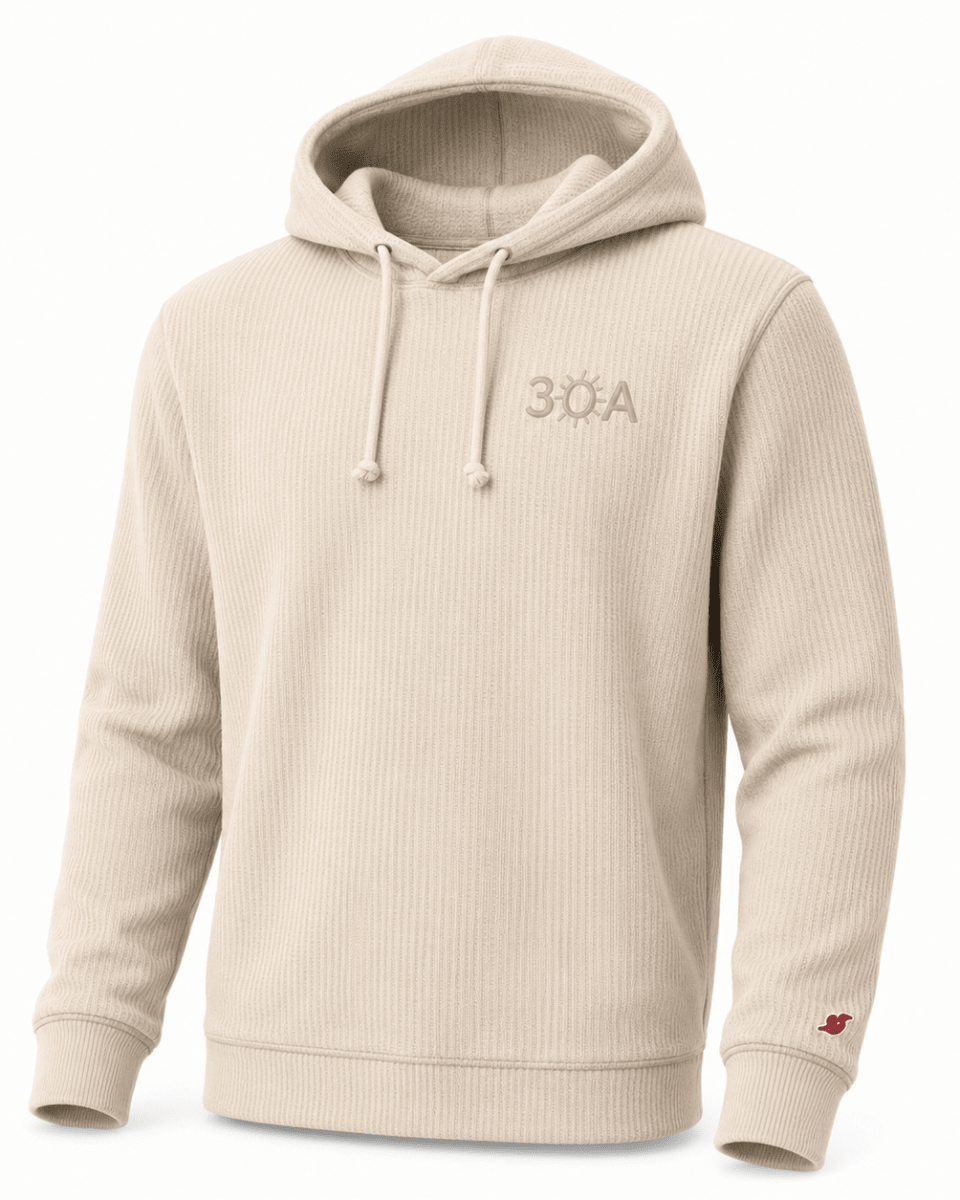 30A Logo Waffle Hoodie - 30A Gear - Mens Waffle