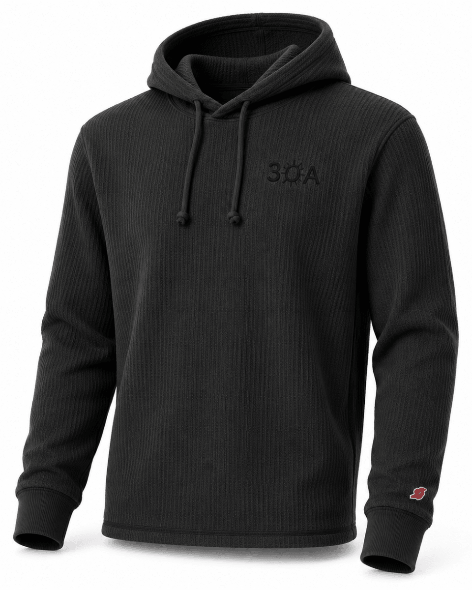 30A Logo Waffle Hoodie - 30A Gear - Mens Waffle