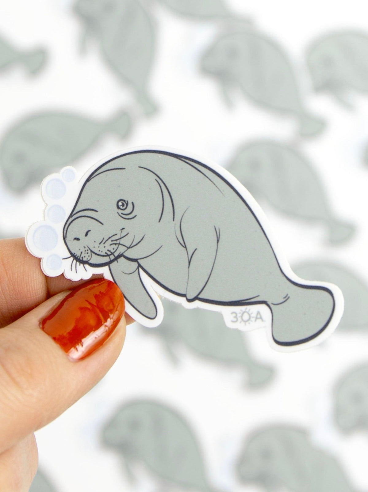 30A Manatee Sticker - 30A Gear - novelty sticker