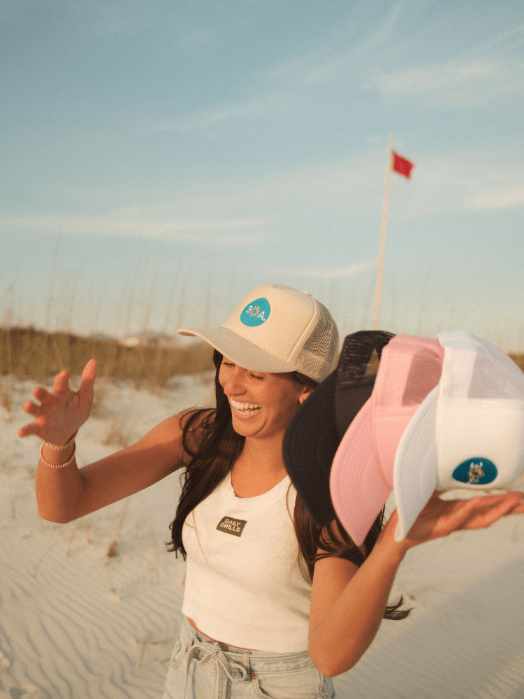30A Official Logo Foam Trucker Hat - 30A Gear - caps adjustable
