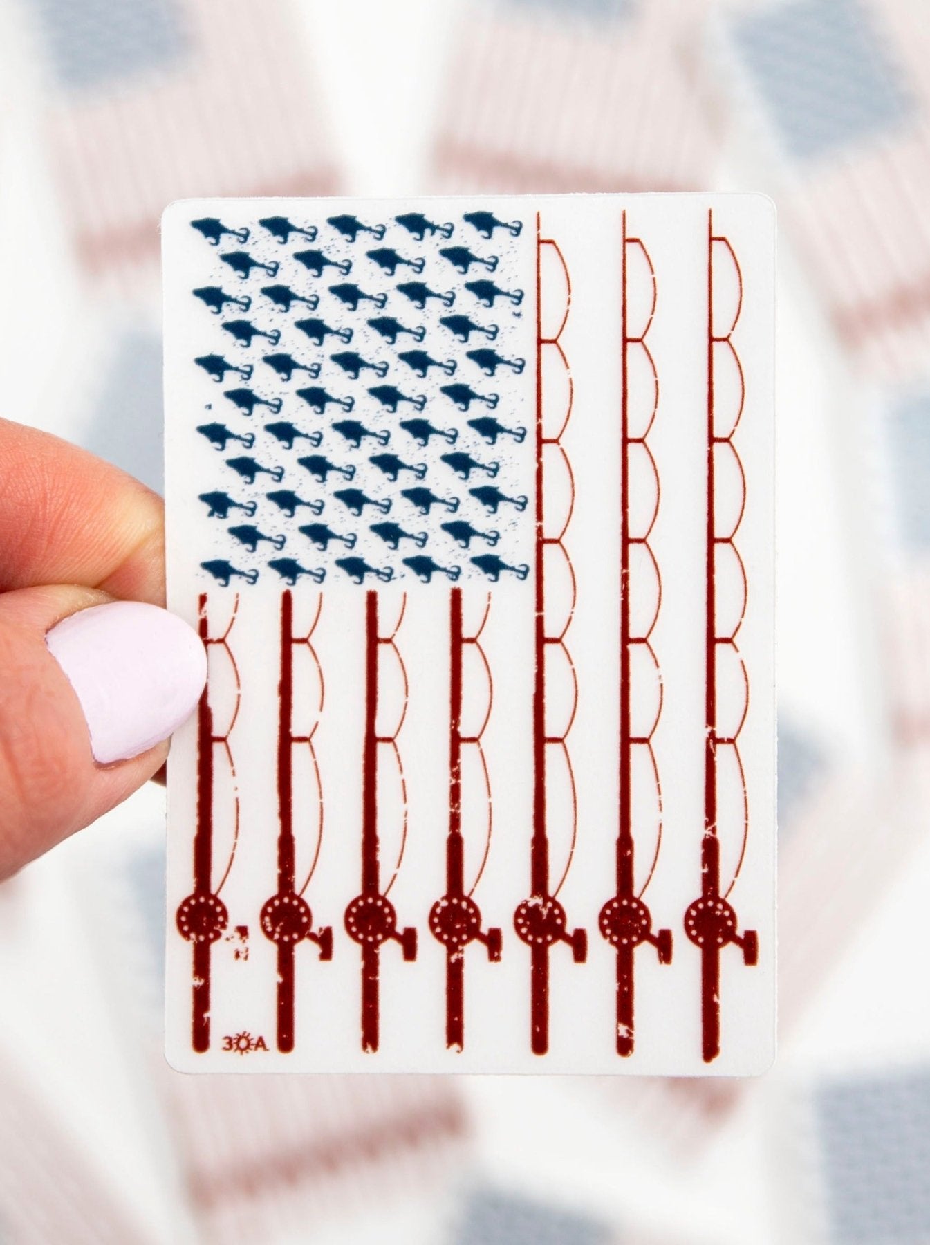 30A Reel Flag Sticker - 30A Gear - novelty sticker