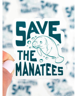 30A Save The Manatees Sticker - 30A Gear - novelty sticker