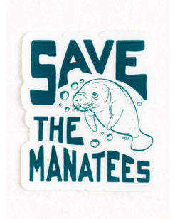 30A Save The Manatees Sticker - 30A Gear - novelty sticker