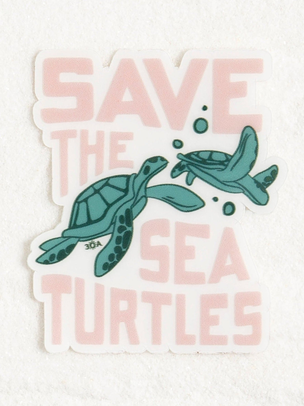 30A Save The Turtles Sticker - 30A Gear - novelty sticker