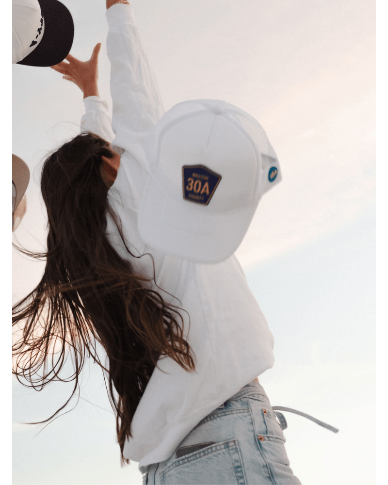 30A Walton County Signage Foam Trucker Hat - 30A Gear - caps adjustable