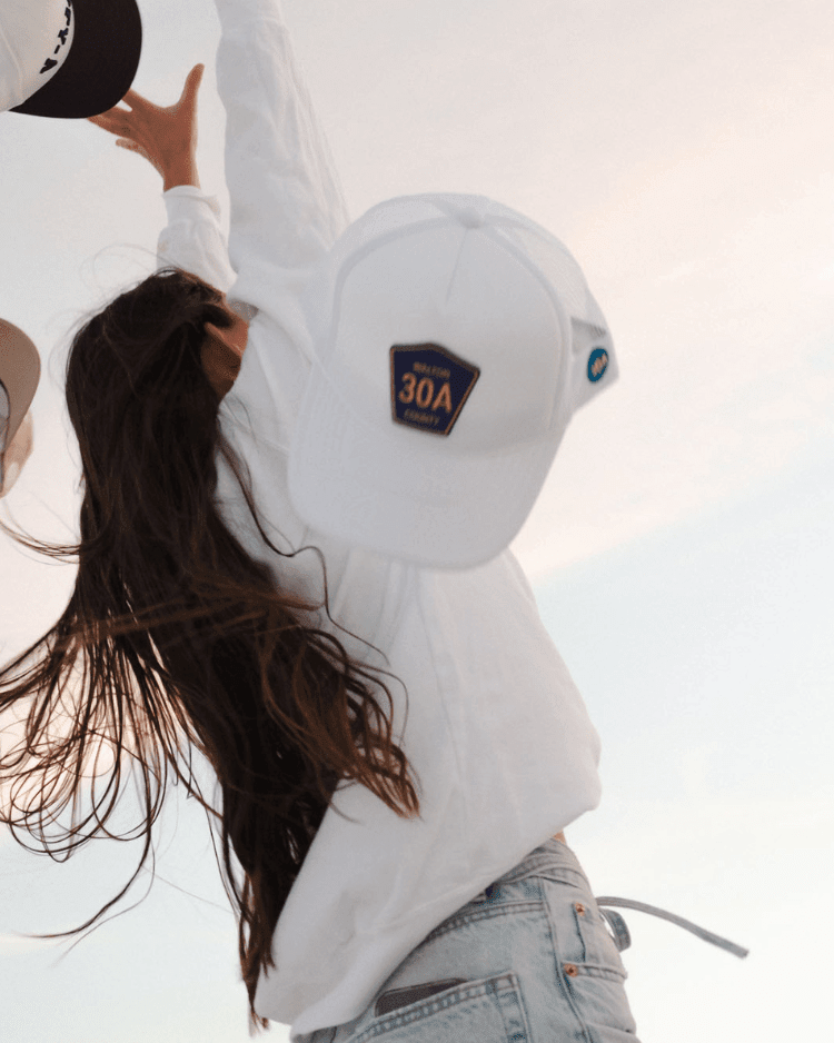 30A Walton County Signage Foam Trucker Hat - 30A Gear - caps adjustable