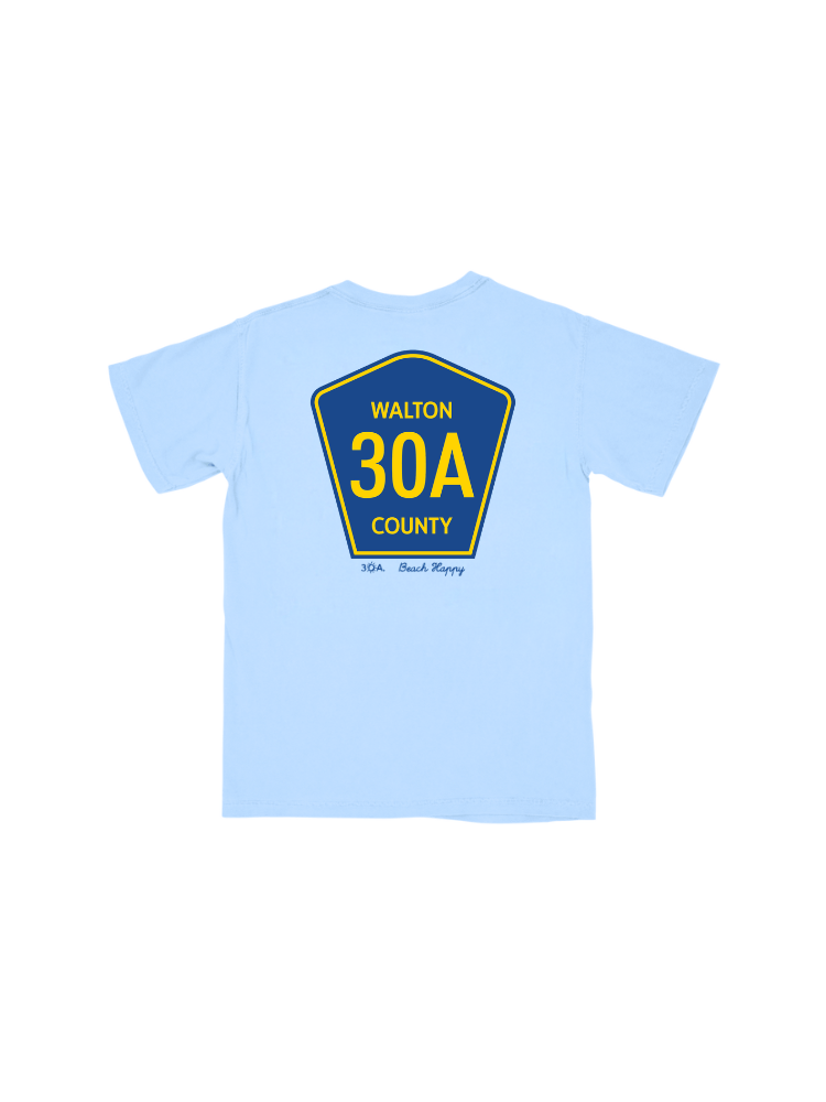 30A Walton County Signage T-Shirt - 30A Gear - men tee