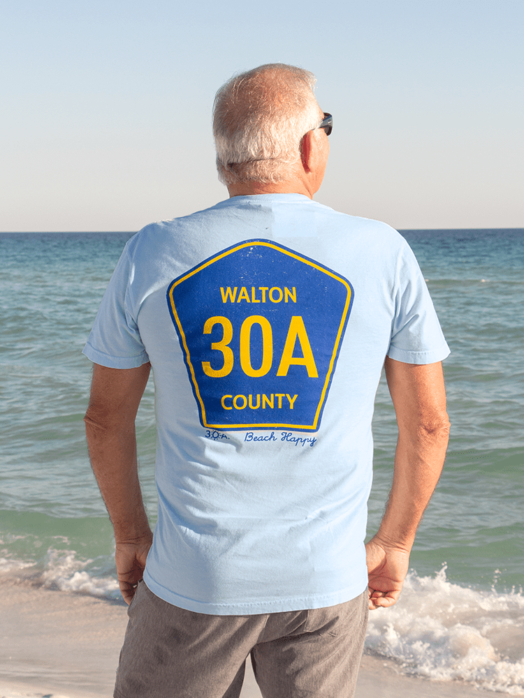 30A Walton County Signage T-Shirt - 30A Gear - men tee