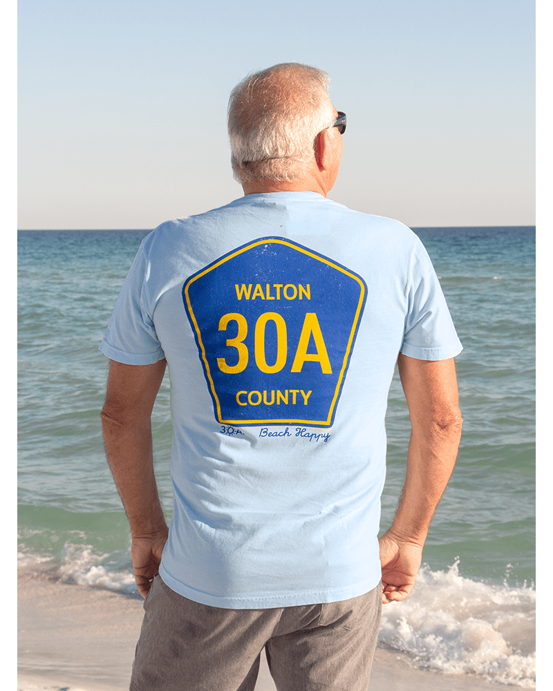 30A Walton County Signage T-Shirt - 30A Gear - men tee