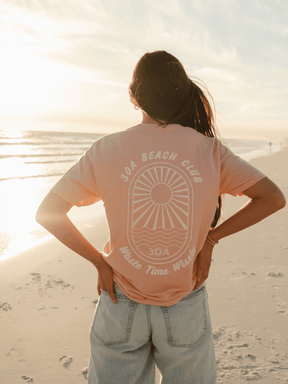 30A Waste Time Wisely Sun Ray Surf Recycled T-Shirt - 30A Gear - men tee