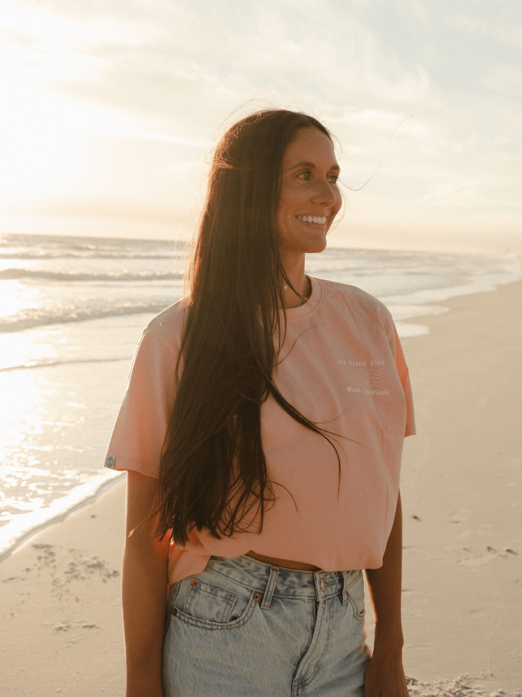 30A Waste Time Wisely Sun Ray Surf Recycled T-Shirt
