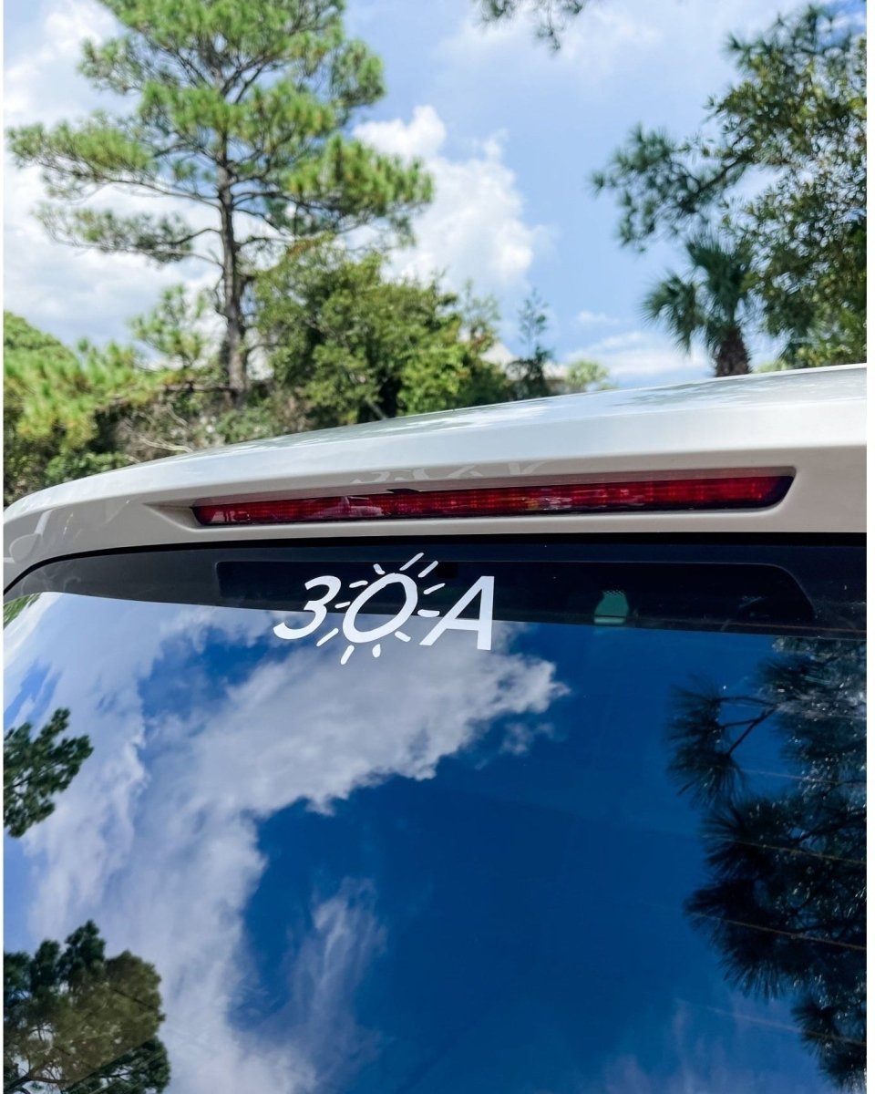30A White Vinyl Sticker - 30A Gear - novelty sticker