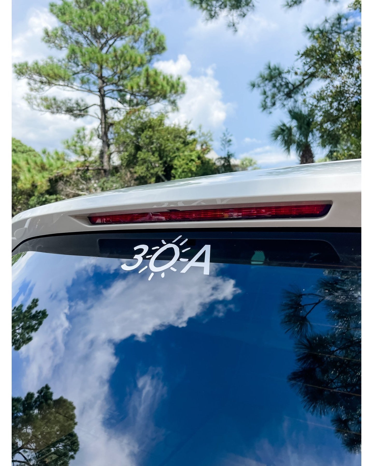 30A White Vinyl Sticker - 30A Gear - novelty sticker