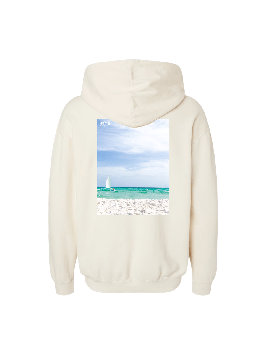 30A Windsurfing Polaroid Lightweight Hoodie - 30A Gear - men fleece