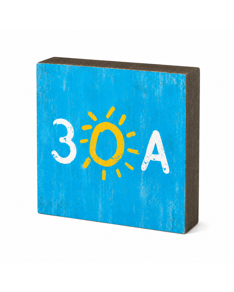 30A Wood Block Sign - 30A Gear - Home