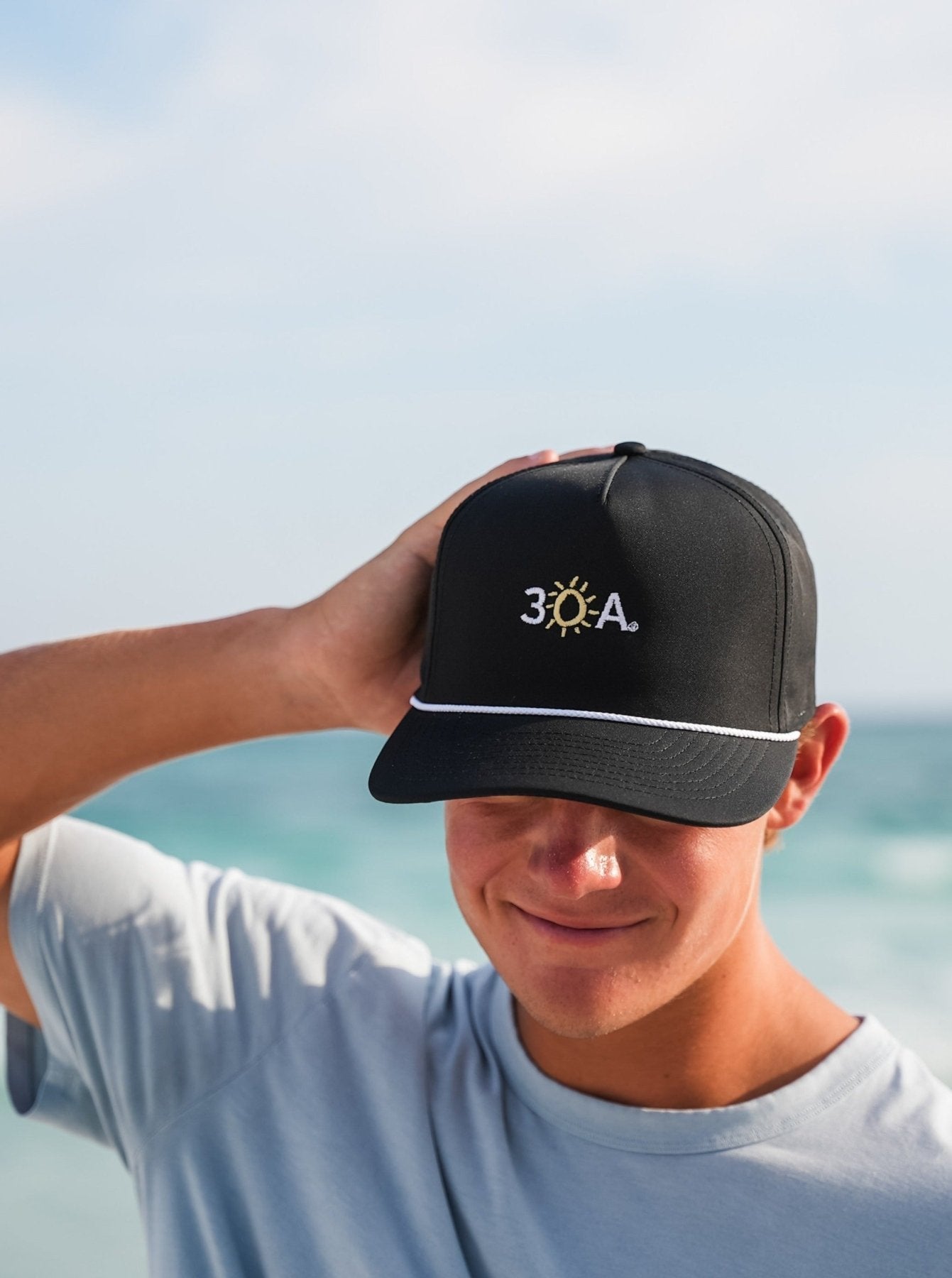 30A Wordmark Beach Happy Rope Hat - 30A Gear - caps adjustable