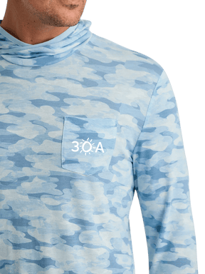 30A Wordmark Free Fly Men's Bamboo Lightweight Hoodie - 30A Gear - men outerwear