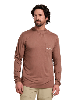 30A Wordmark Free Fly Men's Bamboo Lightweight Hoodie - 30A Gear - men outerwear